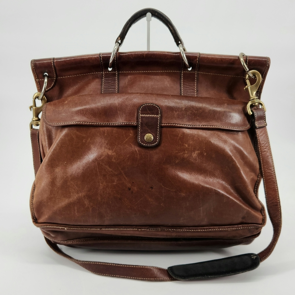 Classic Tan Leather Briefcase - Picture 5 of 16